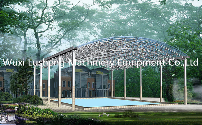 Space frame application in swimming pool